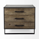 20" Black Accent Cabinet With Three Drawers - Homeroots - Flyclothing LLC