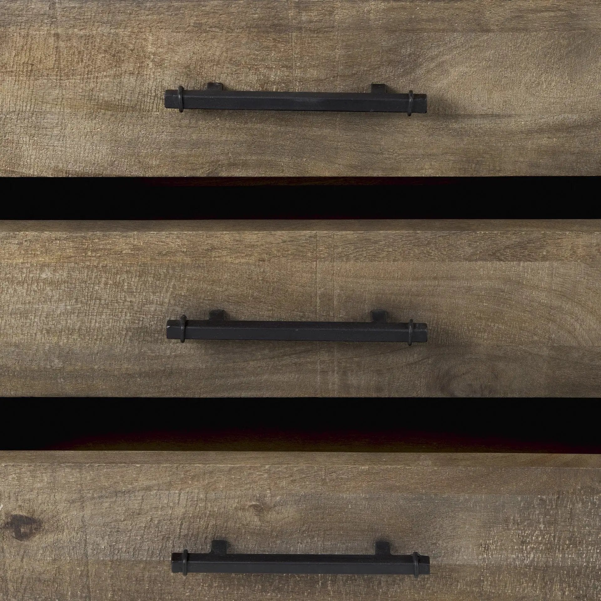 20" Black Accent Cabinet With Three Drawers - Homeroots - Flyclothing LLC