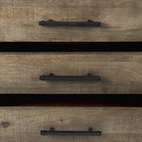 20" Black Accent Cabinet With Three Drawers - Homeroots