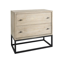 Rustic Modern Light Wash Two Drawer Chest - Homeroots