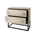 Rustic Modern Light Wash Two Drawer Chest - Homeroots - Flyclothing LLC