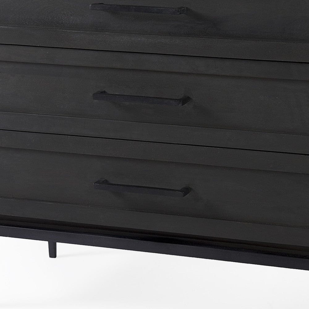 Updated Rustic Dark And Light Marble Top Dresser - Homeroots