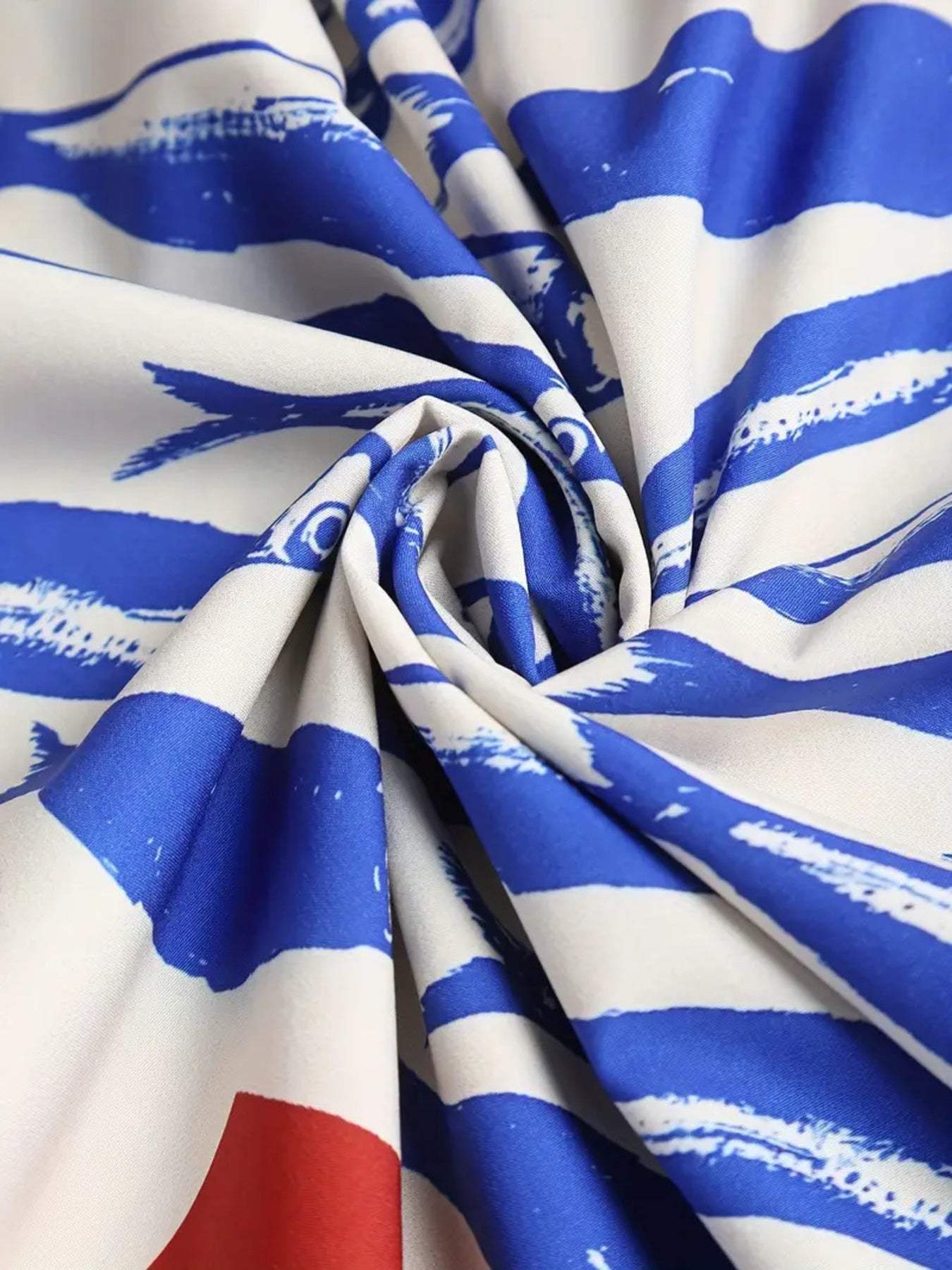 Sardine Print Spaghetti Strap Midi Dress - Trendsi - Flyclothing LLC