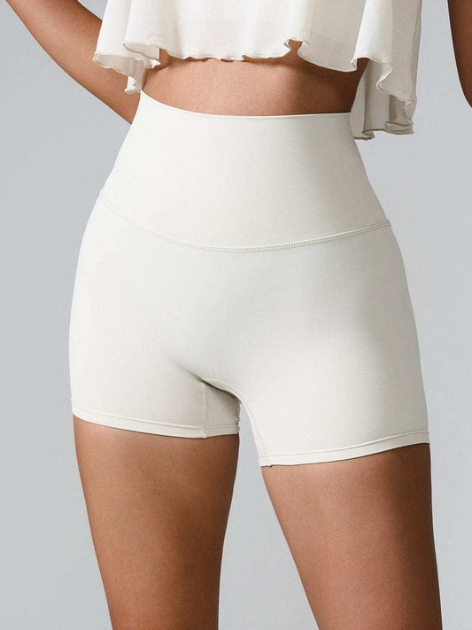 High Waist Active Shorts - Trendsi - Flyclothing LLC
