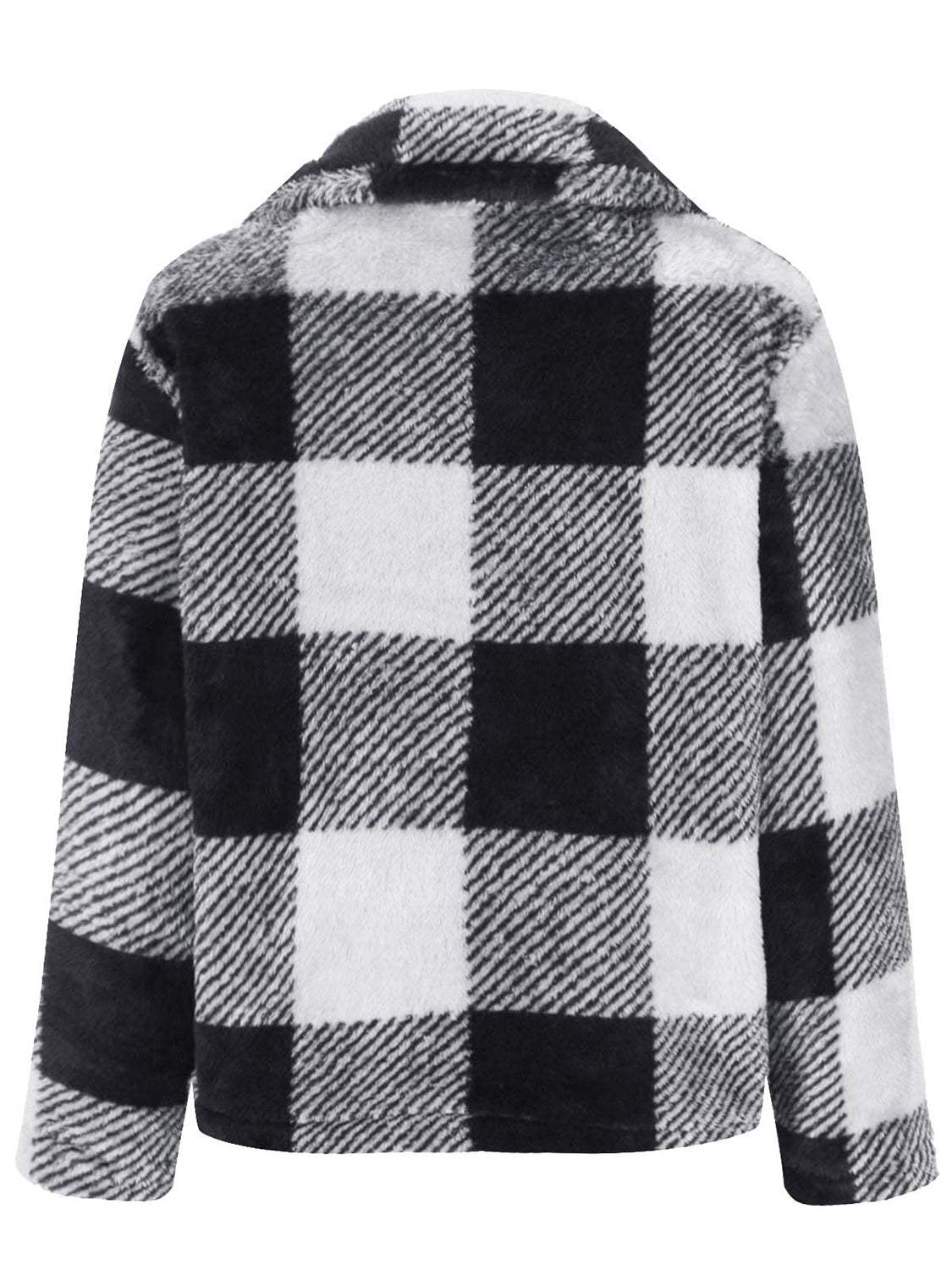Full Size Plaid Zip Up Long Sleeve Jacket - Trendsi - Flyclothing LLC