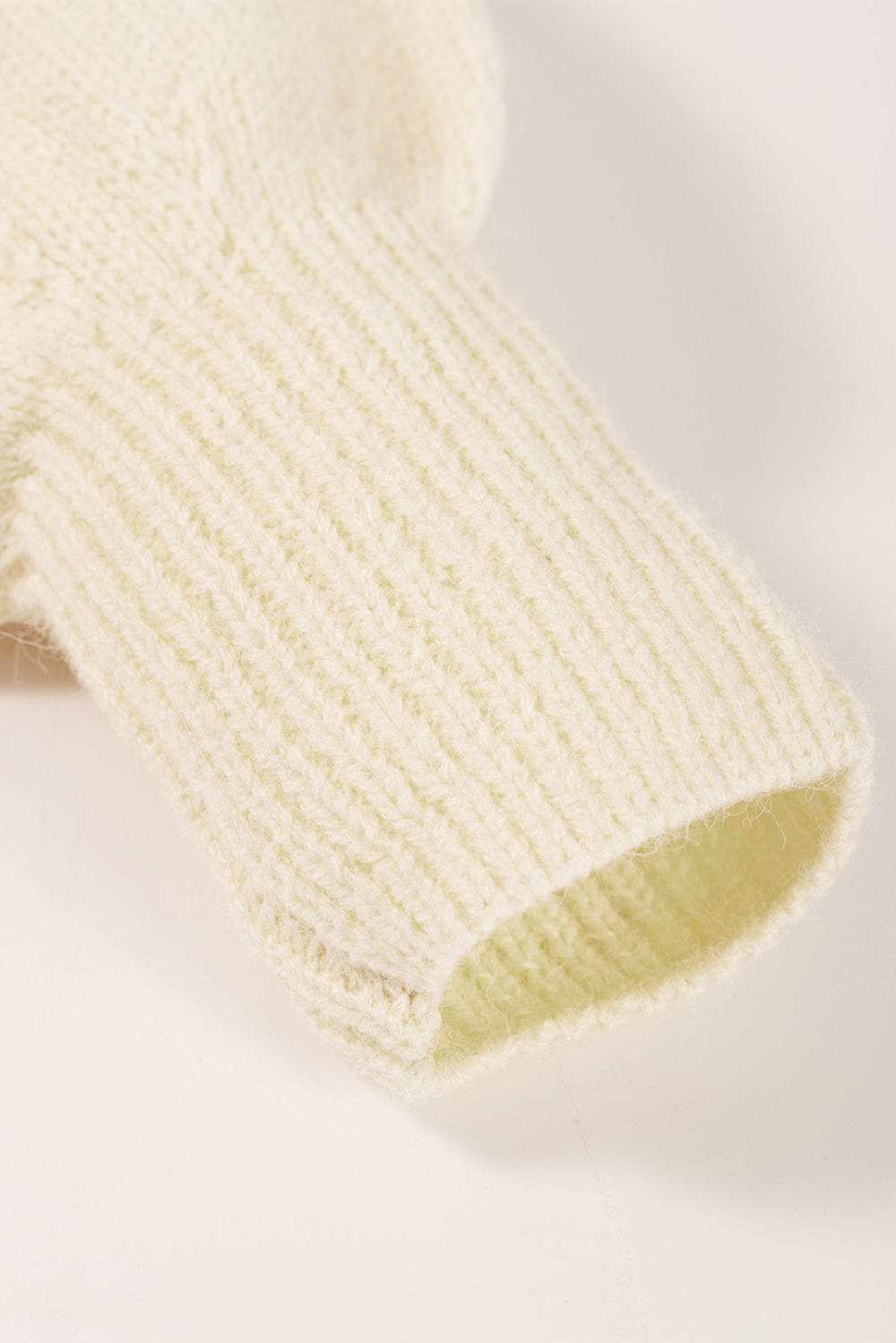 Openwork Wavy Striped Round Neck Sweater - Trendsi - Flyclothing LLC