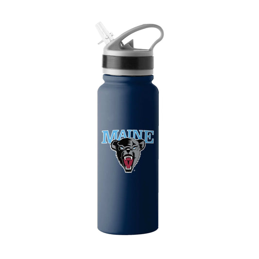 Maine 25oz Logo Stainless Single Wall Flip Top Bottle - Logo Brands - Flyclothing LLC