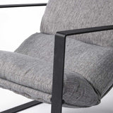Stone Gray And Black Metal Sling Chair - Homeroots - Flyclothing LLC