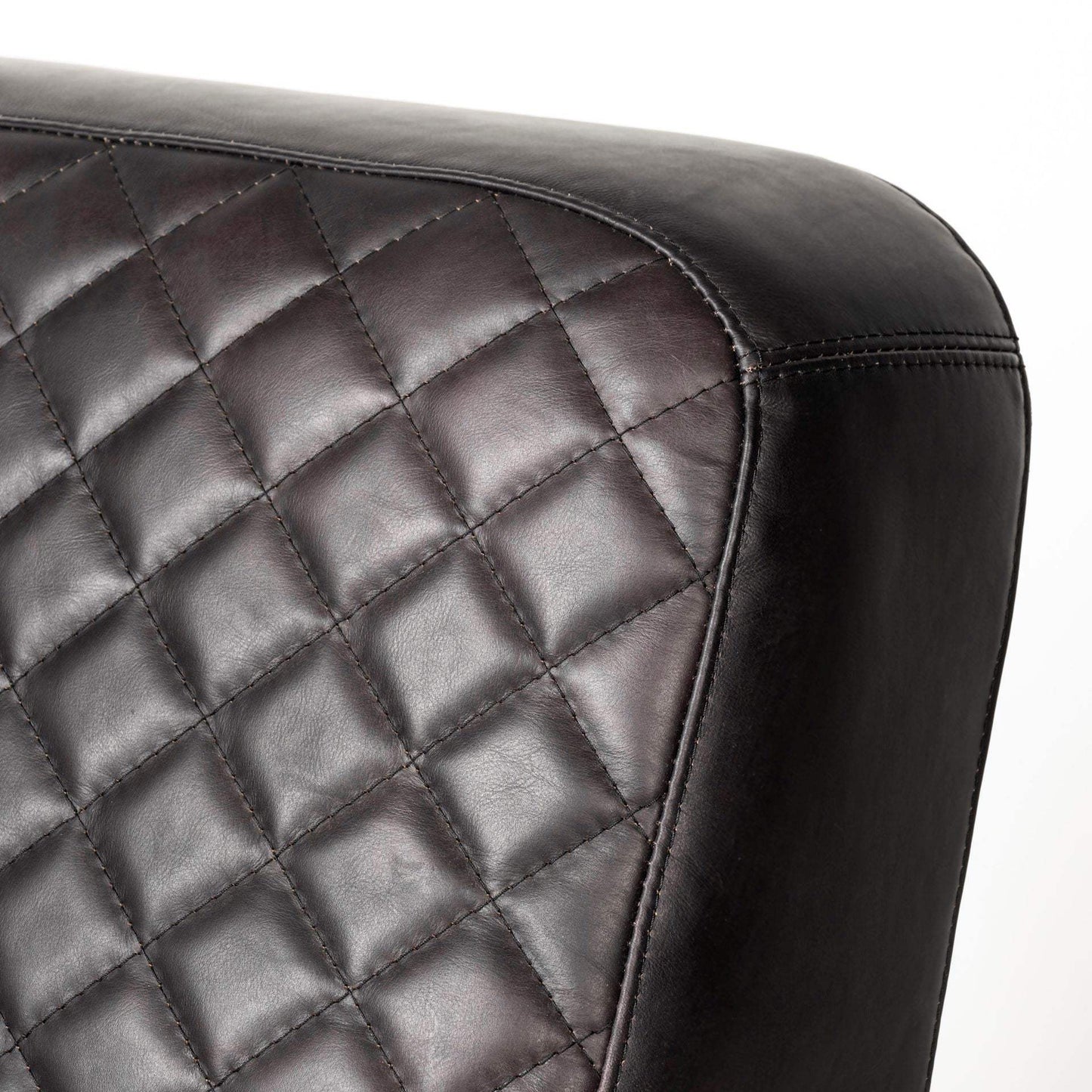 36" Black And Gold Leather Lounge Chair - Homeroots - Flyclothing LLC