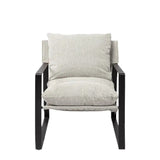 35" Gray And Black Fabric Lounge Chair - Homeroots
