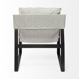35" Gray And Black Fabric Lounge Chair - Homeroots