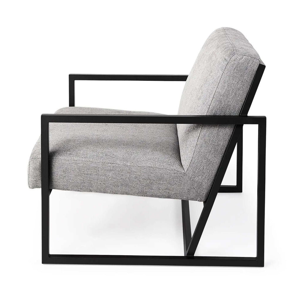 Geo Modern Gray And Black Accent Or Side Chair - Homeroots - Flyclothing LLC