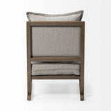 32" Ash Gray And Brown Fabric Arm Chair - Homeroots - Flyclothing LLC