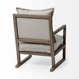 32" Ash Gray And Brown Fabric Arm Chair - Homeroots - Flyclothing LLC
