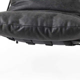 Black Faux Leather Contemporary Metal Chair - Homeroots - Flyclothing LLC