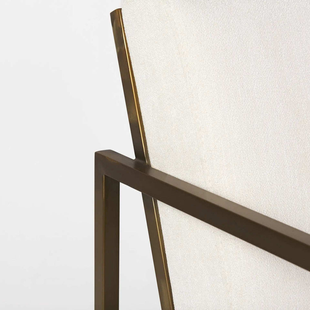 Geo Modern Cream And Gold Accent Or Side Chair - Homeroots - Flyclothing LLC