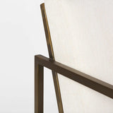 Geo Modern Cream And Gold Accent Or Side Chair - Homeroots - Flyclothing LLC