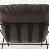 Dark Brown Faux Leather Contemporary Metal Chair - Homeroots - Flyclothing LLC