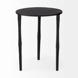 20" Black Iron Round End Table - Homeroots