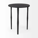 20" Black Iron Round End Table - Homeroots