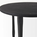 20" Black Iron Round End Table - Homeroots - Flyclothing LLC
