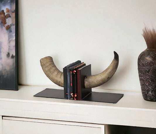 Bull Horn Replica Bookends - Homeroots - Flyclothing LLC