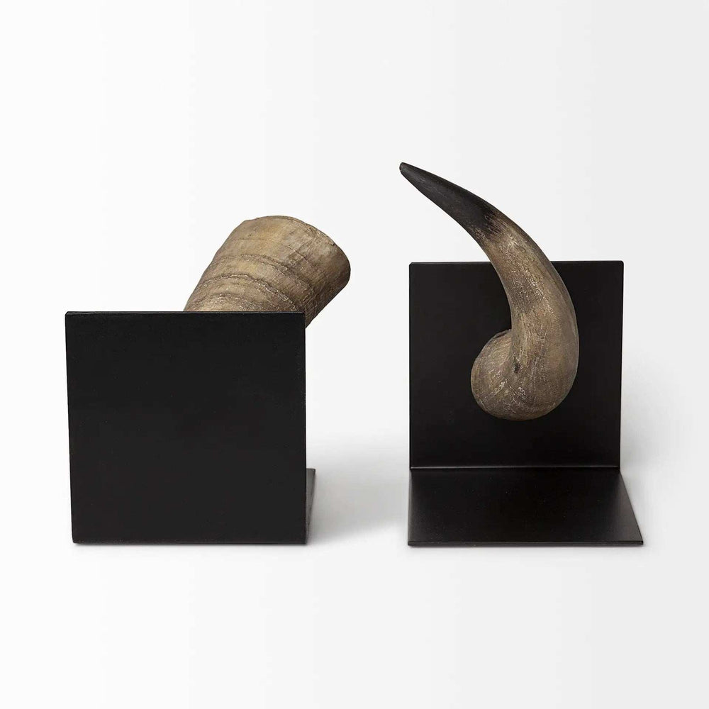 Bull Horn Replica Bookends - Homeroots - Flyclothing LLC