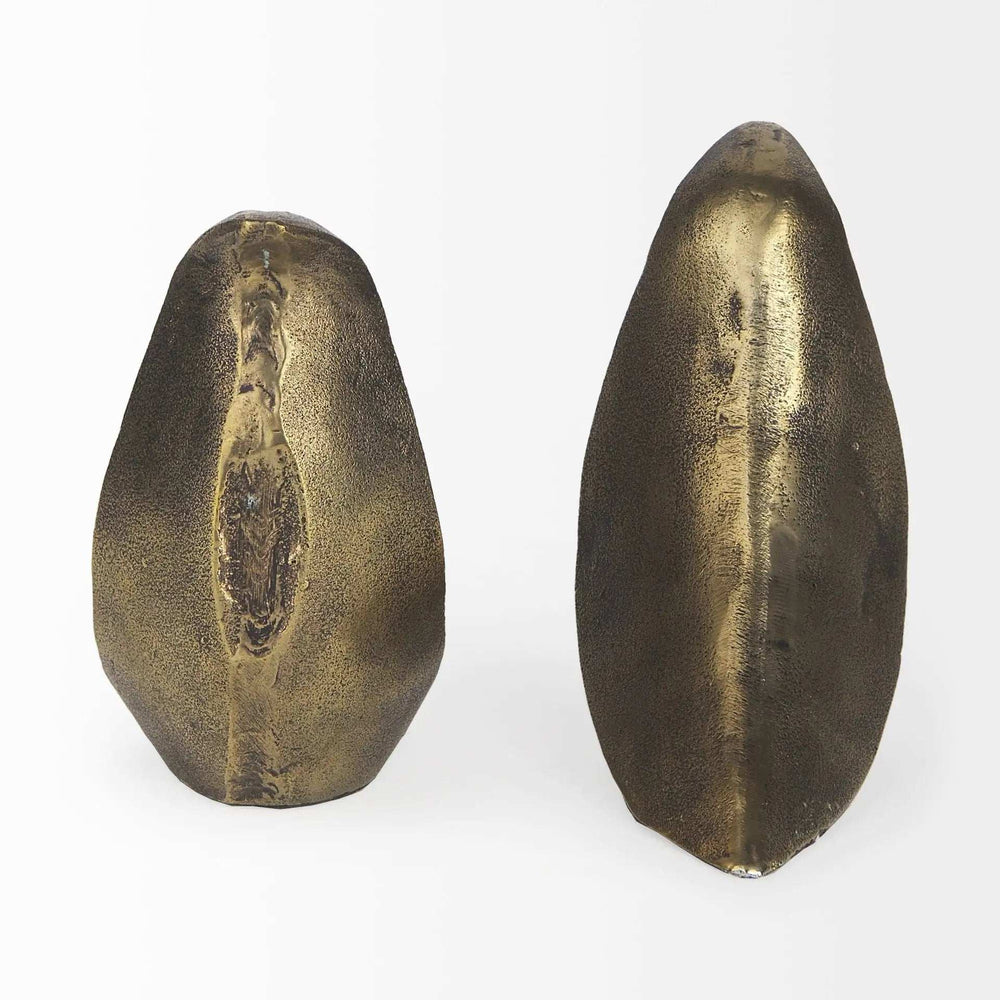 Rustic Antiqued Gold Dove Bookends - Homeroots - Flyclothing LLC