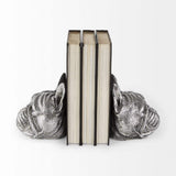 Antiqued Silver Pug Shaped Bookends - Homeroots - Flyclothing LLC