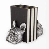 Antiqued Silver Pug Shaped Bookends - Homeroots - Flyclothing LLC
