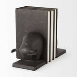 Black Cast Aluminum Raging Bull Bookends - Homeroots - Flyclothing LLC