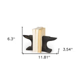 Distressed Black Anvil Bookends - Homeroots - Flyclothing LLC