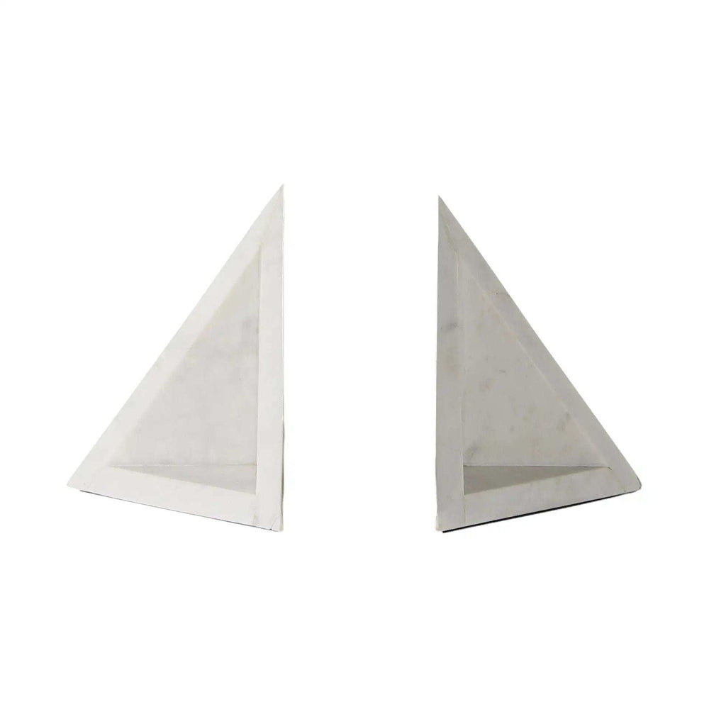 3D Modern Triangle Marble Bookends - Homeroots - Flyclothing LLC