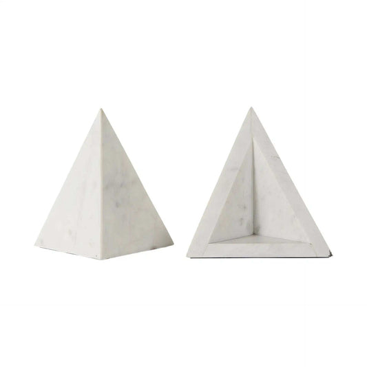 3D Modern Triangle Marble Bookends - Homeroots - Flyclothing LLC