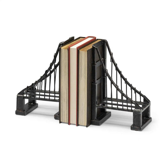Vintage Look Suspension Bridge Bookends - Homeroots - Flyclothing LLC