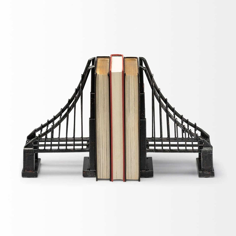 Vintage Look Suspension Bridge Bookends - Homeroots - Flyclothing LLC