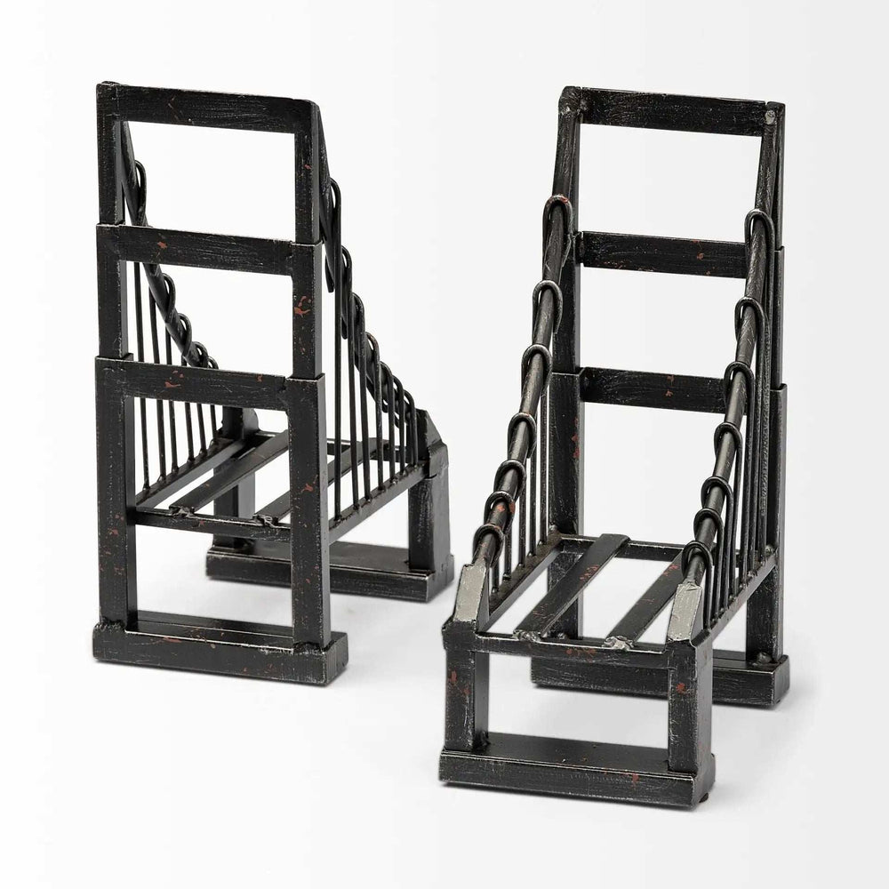 Vintage Look Suspension Bridge Bookends - Homeroots - Flyclothing LLC