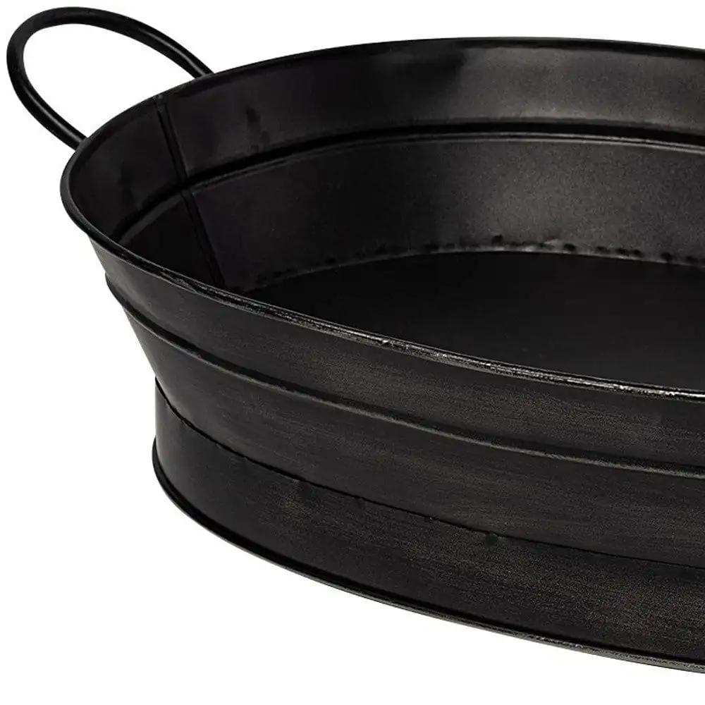 Vintage Black Metal Storage Basket - Homeroots - Flyclothing LLC