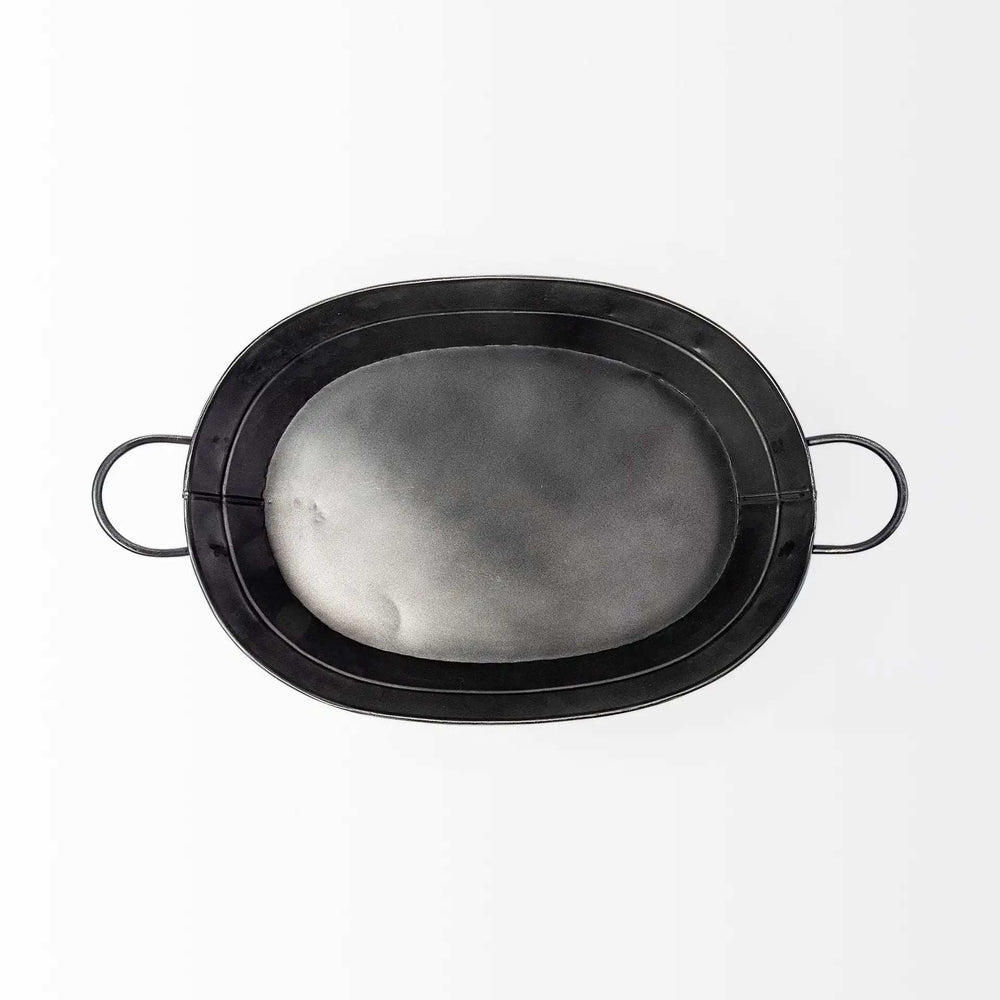 Vintage Black Metal Storage Basket - Homeroots - Flyclothing LLC