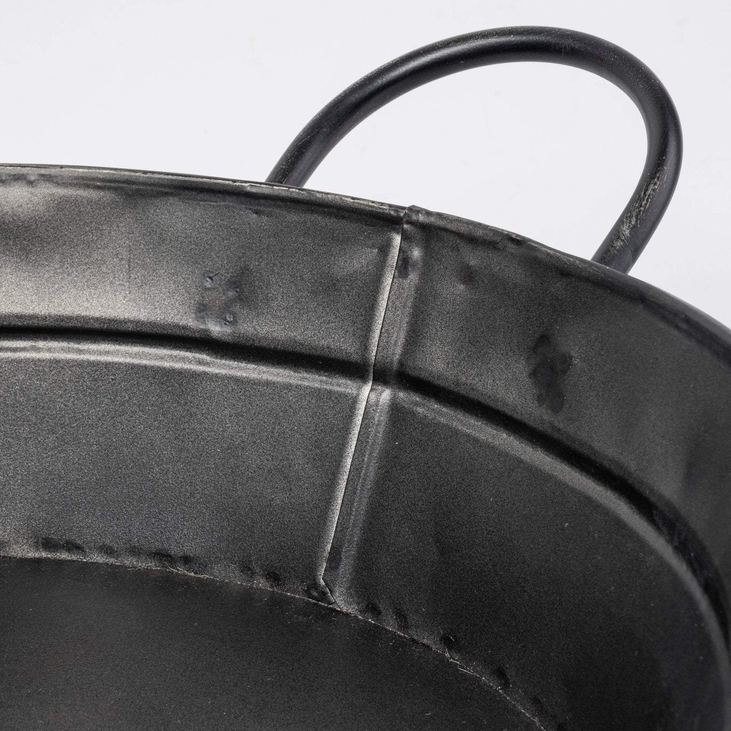 Vintage Black Metal Storage Basket - Homeroots - Flyclothing LLC
