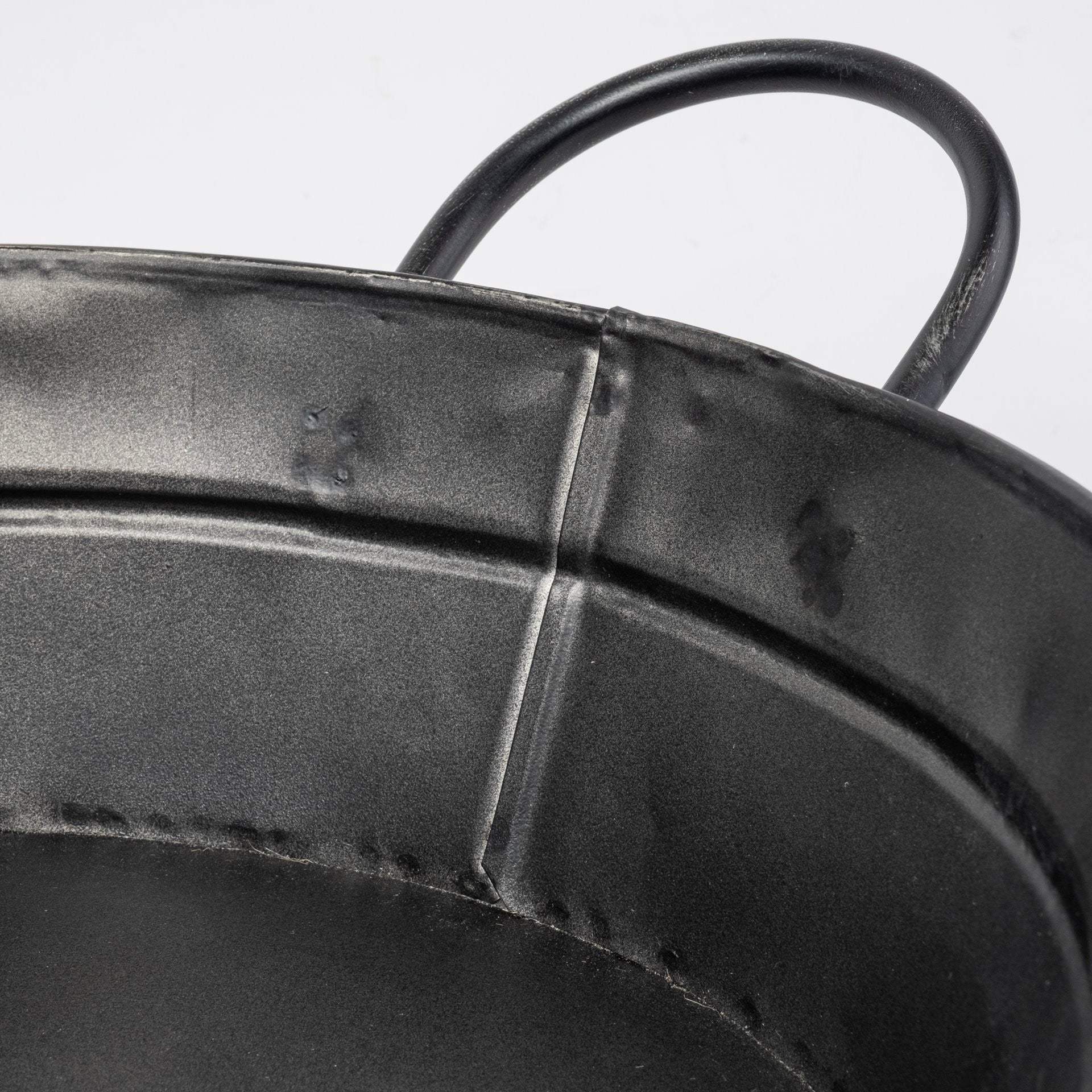 Vintage Black Metal Storage Basket - Homeroots - Flyclothing LLC