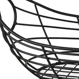 22" Black Metal Oval Storage Basket - Homeroots - Flyclothing LLC
