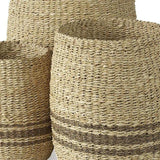 Set Of Three Detailed Wicker Storage Baskets - Homeroots - Flyclothing LLC