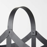 Set Of Two Black Geometric Metal Baskets - Homeroots - Flyclothing LLC