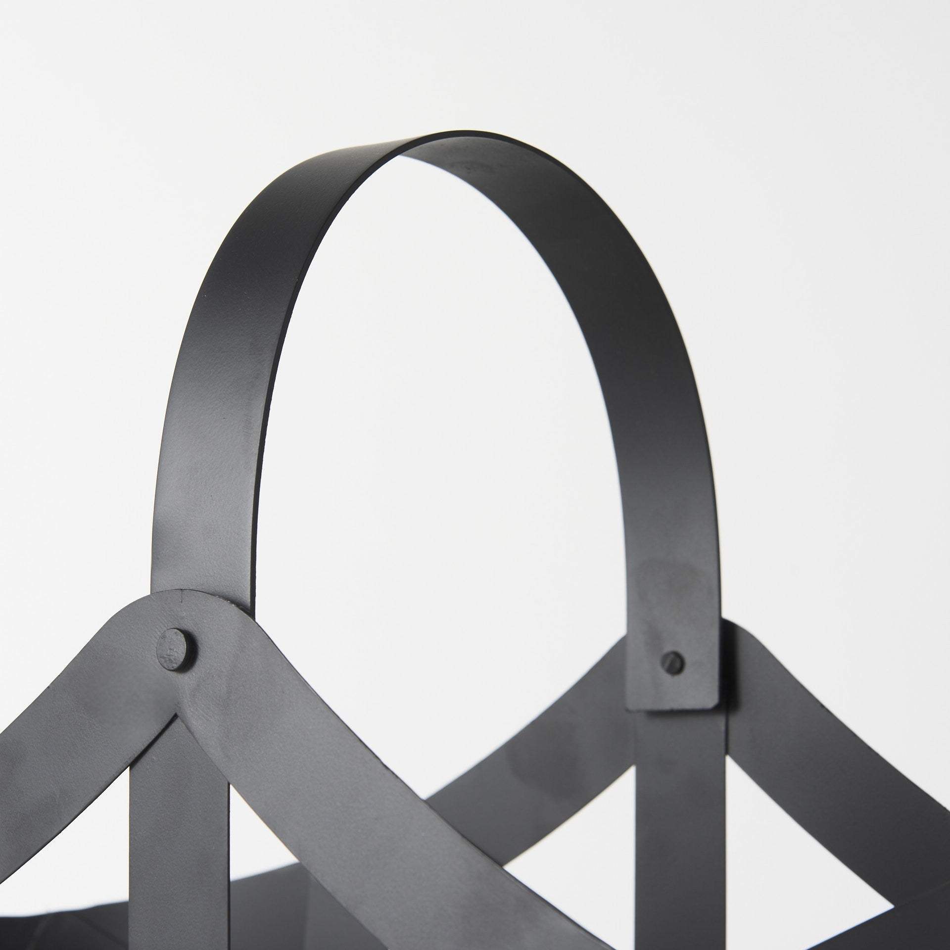 Set Of Two Black Geometric Metal Baskets - Homeroots - Flyclothing LLC
