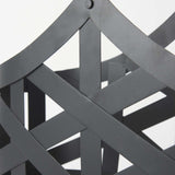Set Of Two Black Geometric Metal Baskets - Homeroots - Flyclothing LLC
