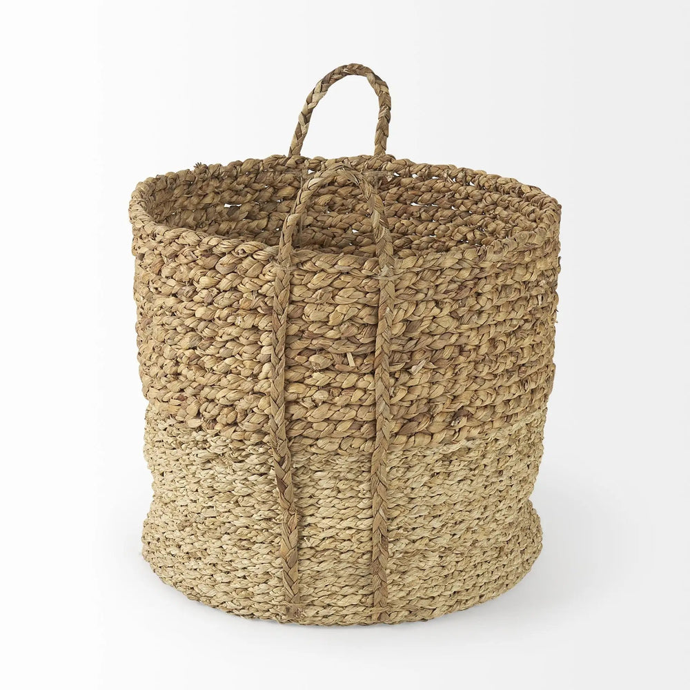 Set Of Three Two Tone Wicker Storage Baskets - Homeroots