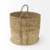 Set Of Three Two Tone Wicker Storage Baskets - Homeroots