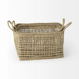 Set of Two 15" Natural Wicker Basket - Homeroots