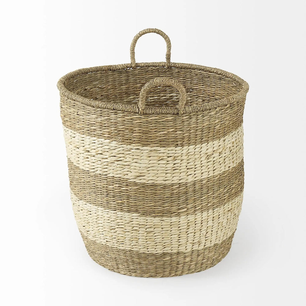 Set of Two 18" Brown Wicker Baskets - Homeroots - Flyclothing LLC